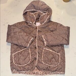 Girls' Quilted Hooded Jacket